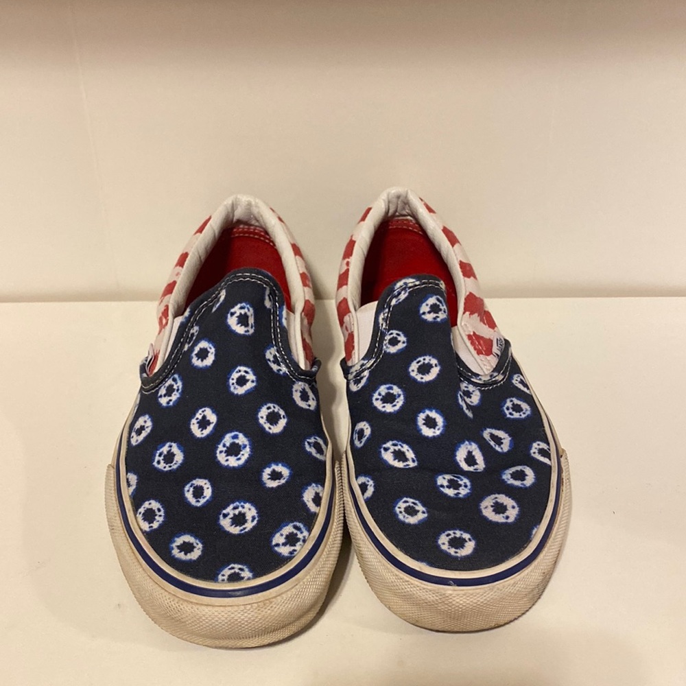 Red white & blue vans